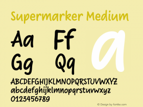 Supermarker Medium Version 1.000图片样张