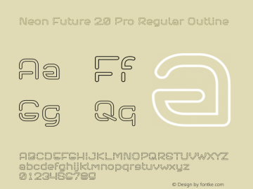 Neon Future 2.0 Pro Regular Outline Version 2.000;December 28, 2022;FontCreator 14.0.0.2814 64-bit图片样张