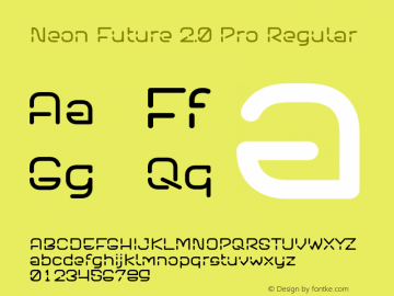 Neon Future 2.0 Pro Version 2.000;December 16, 2022;FontCreator 14.0.0.2814 64-bit图片样张
