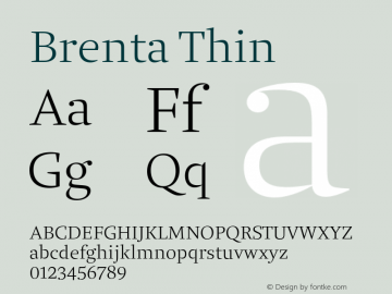 Brenta Thin Version 1.002图片样张