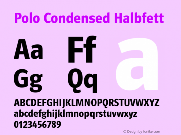 Polo Condensed Halbfett 2.001图片样张