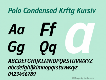 Polo Condensed Krftg Kursiv 2.001图片样张