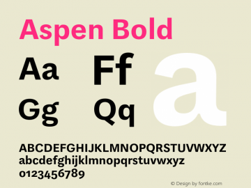 Aspen Bold Version 1.002图片样张