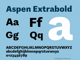 Aspen Extrabold Version 1.002图片样张