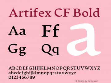 ArtifexCF-Bold Version 1.600图片样张