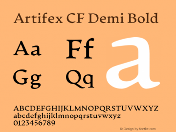 ArtifexCF-DemiBold Version 1.600图片样张