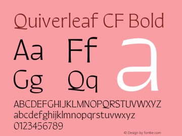 QuiverleafCF-Bold Version 1.000图片样张