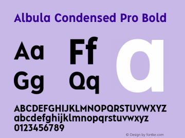 Albula Condensed Pro Bold Version 1.000图片样张