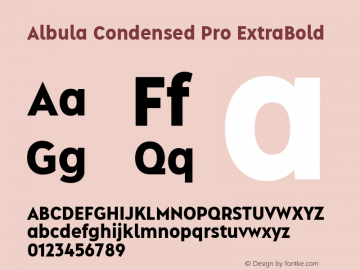 Albula Condensed Pro ExtraBold Version 1.000图片样张