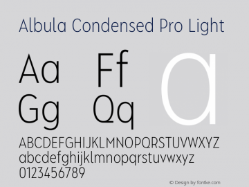 Albula Condensed Pro Light Version 1.000图片样张