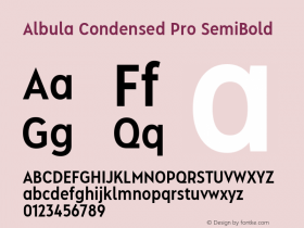 Albula Condensed Pro SemiBold Version 1.000图片样张