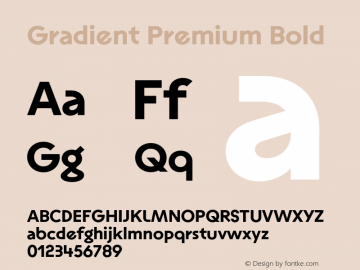 Gradient Premium Bold Version 1.000;FEAKit 1.0图片样张