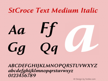 StCroce Text Medium Italic Version 1.000图片样张