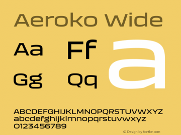 Aeroko Wide Version 1.00图片样张