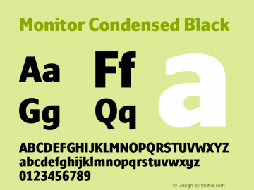 Monitor Condensed Black Version 3.001图片样张