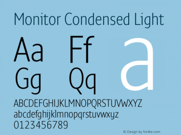 Monitor Condensed Light Version 3.001图片样张