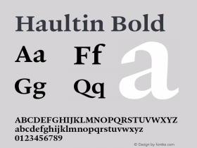 Haultin Bold Version 1.004图片样张