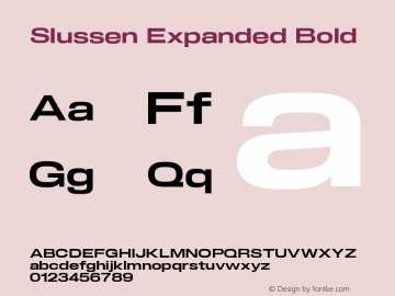 Slussen Expanded Bold Version 1.000;Glyphs 3.1.1 (3148)图片样张