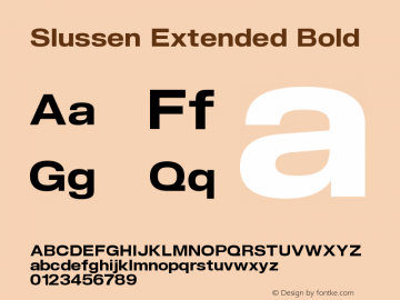 Slussen Extended Bold Version 1.000;Glyphs 3.1.1 (3148)图片样张