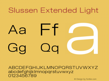 Slussen Extended Light Version 1.000;Glyphs 3.1.1 (3148)图片样张