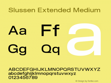 Slussen Extended Medium Version 1.000;Glyphs 3.1.1 (3148)图片样张