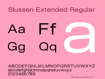 Slussen Extended Regular Version 1.000;Glyphs 3.1.1 (3148)图片样张