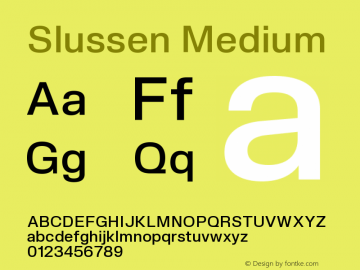 Slussen Medium Version 1.000;Glyphs 3.1.1 (3148)图片样张