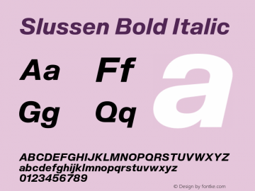 Slussen-BoldItalic Version 1.000;Glyphs 3.1.1 (3148)图片样张
