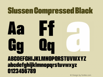 Slussen-CompressedBlack Version 1.000;Glyphs 3.1.1 (3148)图片样张