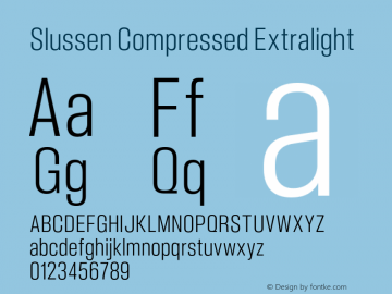 Slussen-CompressedExtralight Version 1.000;Glyphs 3.1.1 (3148)图片样张