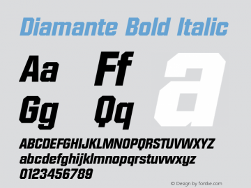 Diamante Bold Italic Altsys Fontographer 3.5  9/23/93图片样张