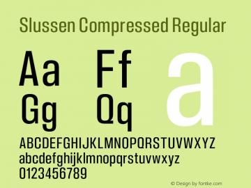 Slussen-CompressedRegular Version 1.000;Glyphs 3.1.1 (3148)图片样张