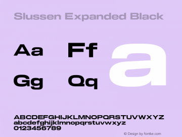 Slussen-ExpandedBlack Version 1.000;Glyphs 3.1.1 (3148)图片样张