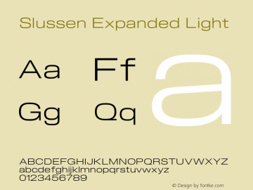 Slussen-ExpandedLight Version 1.000;Glyphs 3.1.1 (3148)图片样张