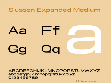 Slussen-ExpandedMedium Version 1.000;Glyphs 3.1.1 (3148)图片样张