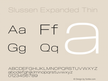 Slussen-ExpandedThin Version 1.000;Glyphs 3.1.1 (3148)图片样张
