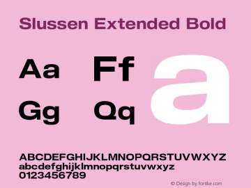 Slussen-ExtendedBold Version 1.000;Glyphs 3.1.1 (3148)图片样张