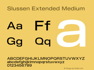 Slussen-ExtendedMedium Version 1.000;Glyphs 3.1.1 (3148)图片样张