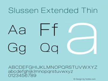 Slussen-ExtendedThin Version 1.000;Glyphs 3.1.1 (3148)图片样张