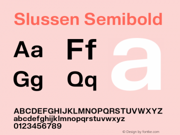 Slussen-Semibold Version 1.000;Glyphs 3.1.1 (3148)图片样张