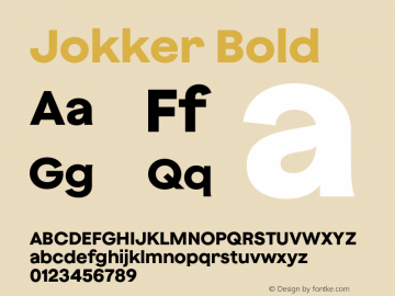 Jokker Bold Version 2.000;Glyphs 3.1.2 (3150)图片样张