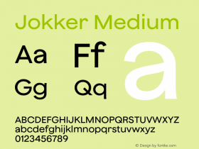 Jokker Medium Version 2.000;Glyphs 3.1.2 (3150)图片样张