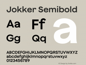 Jokker Semibold Version 2.000;Glyphs 3.1.2 (3150)图片样张