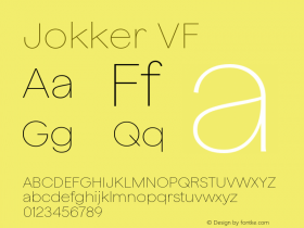 Jokker VF Version 2.000;Glyphs 3.1.2 (3150)图片样张