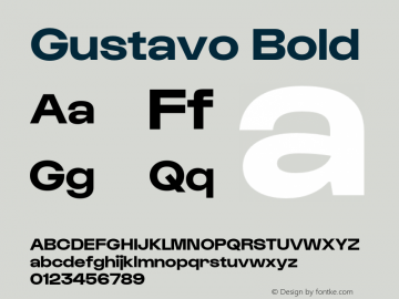 Gustavo Bold Version 1.000;hotconv 1.0.109;makeotfexe 2.5.65596图片样张