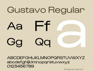 Gustavo Regular Version 1.000;hotconv 1.0.109;makeotfexe 2.5.65596图片样张