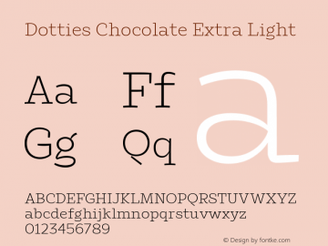 Dotties Chocolate Extra Light Version 1.000;Dotties Chocolate图片样张
