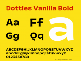 Dotties Vanilla Bold Version 1.000;Dotties Chocolate图片样张