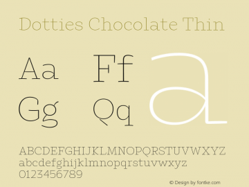 Dotties Chocolate Thin Version 1.000;Dotties Chocolate图片样张