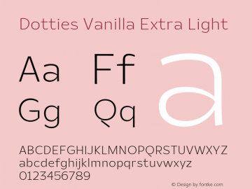 Dotties Vanilla Extra Light Version 1.000;Dotties Chocolate图片样张